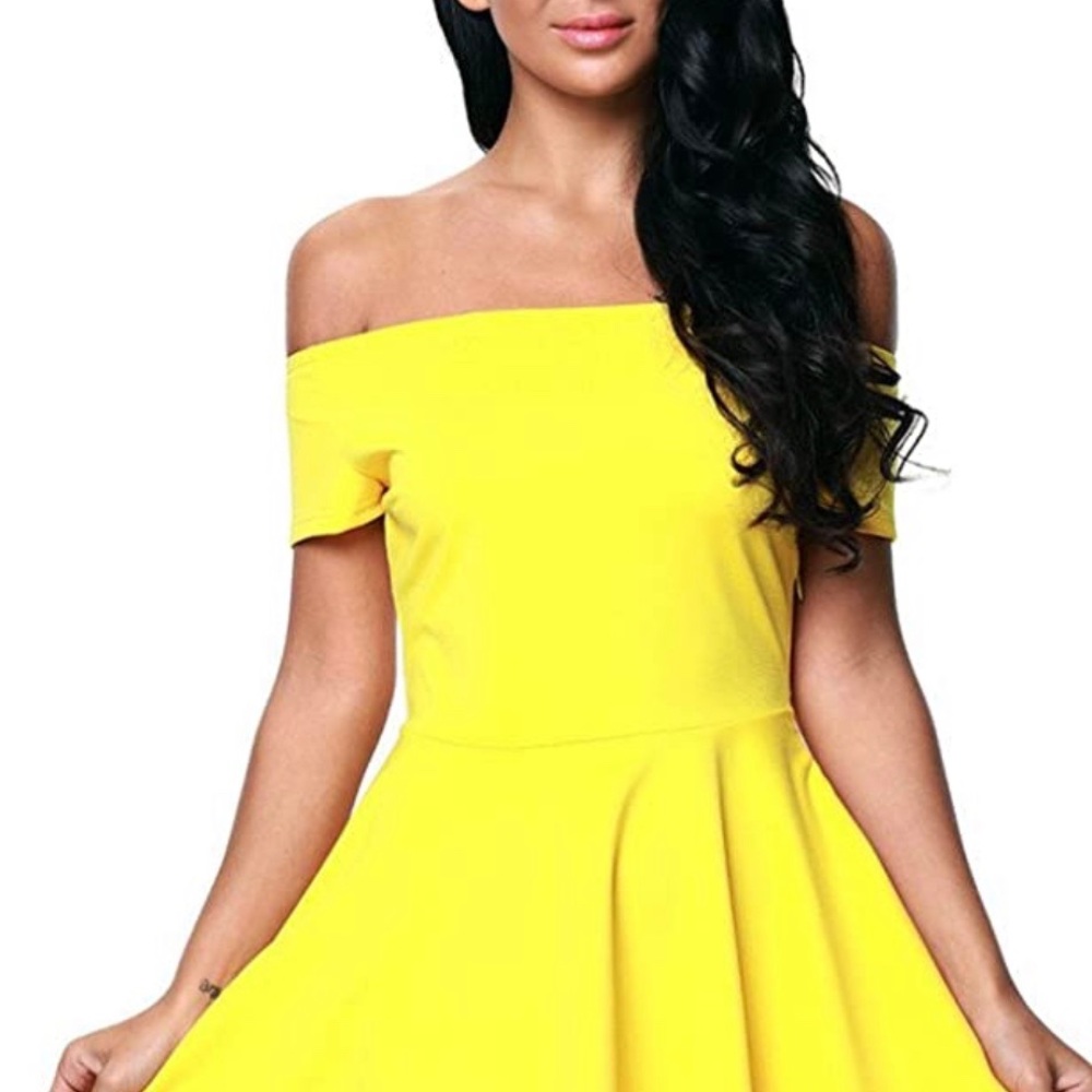 Off the shoulder skater dress